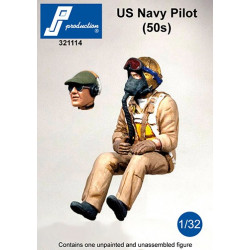 321114 - Pilote US Navy assis (années 50)