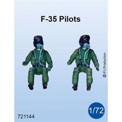 PJ Production 721133 1/72 NATO pilots seated in aircraft 1960's Resin Figures 
