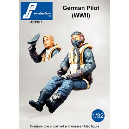 1/48 PJ PRODUCTION GERMAN PILOT SEATED IN A/C WWII 